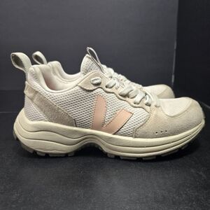 Size 7 - VEJA Venturi Hexamesh Low Pink/ Grey Women Workout Gym Sneaker Suede